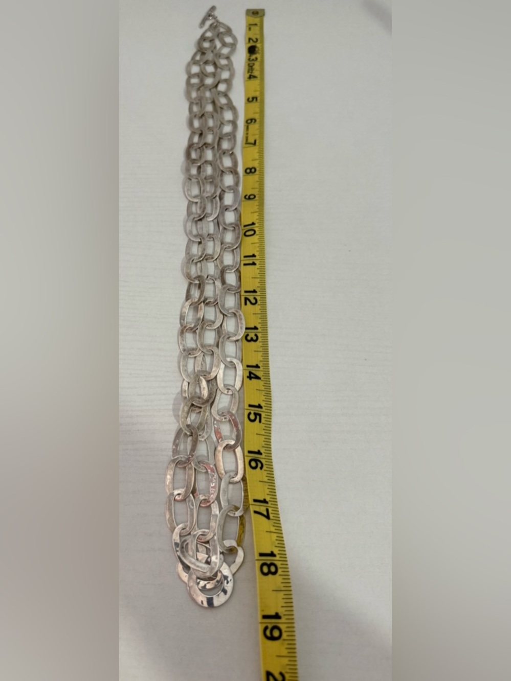Ippolita Hammered 925 Silver Open-Link Roma Links Necklace - Picture 4 of 6